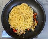 鶏ひき肉とパプリカのパスタ作り方7写真