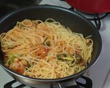 海鮮とブロッコリとひよこ豆のパスタ作り方12写真