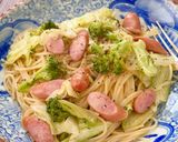 ☆きゃべつとブロッコリーのにんにく醤油パスタ☆作り方8写真