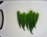 オクラのサッパリ梅干しとゆかり大葉作り方1写真