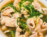 簡単!塩レモン香る豚肉と豆苗のあったか鍋作り方7写真