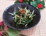 夏の夕飯に♪水菜の生姜入りちりめん和え作り方3写真
