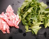 簡単！生姜焼き　小松菜作り方1写真