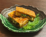 簡単！甘ダレ"厚揚げの大葉チーズ焼き"作り方6写真