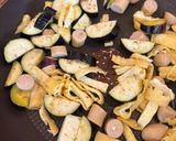 なすと油揚げのトマトカレーパスタ作り方3写真