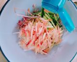 ＊胡瓜とネギとみょうがと貝柱の塩サラダ＊作り方3写真