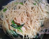 昼食・今日の夕飯ツナ小松菜クリームパスタ作り方6写真