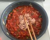 ツナとチーズのトマトパスタ作り方3写真