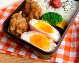 お弁当に！レンジで簡単！お手軽ハムエッグ作り方1写真