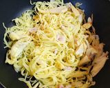 かつお菜の塩レモン焼きそば　赤山椒の香り作り方6写真