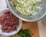 たっぷりコーンのキャベコン焼き作り方1写真