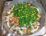 豆腐蟹かましめじの中華かき玉スープ作り方1写真