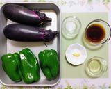 簡単夕飯！昼食なすとピーマンポン酢炒め副菜弁当作り方1写真