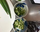 おくらの冷たいお汁作り方1写真