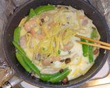 海老スナップエンドウレモンクリームパスタ作り方4写真