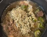 牛豚合挽肉とオクラエリンギえのきの謎スープ作り方12写真