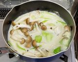 チンゲン菜と豚こまのお手軽豆乳スープ作り方3写真