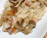 キノコたちとベーコンの炊き込み御飯作り方6写真