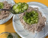 酷暑のお昼に❗️水オクラ蕎麦作り方4写真