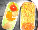 全てレンジ洋風味噌デミ味炒飯弁当作り方16写真
