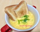卵コーンスープ&パン☆おかゆ時短簡単作り方3写真