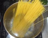 鯖缶トマトソースパスタ♪簡単なすチーズ作り方4写真