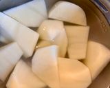 豆苗とジャガイモのデリ風ホットサラダ作り方3写真