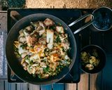キムチ鍋の素とあさり缶の炊き込みご飯 8作り方6写真