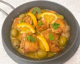 鶏肉のスパイス漬けとオリーブのレモン炒め作り方6写真
