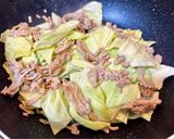 豚ミンチとキャベツの味噌炒め丼作り方2写真