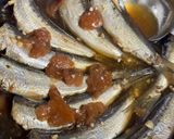 真いわしのにんにく梅煮♪作り方4写真