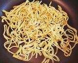 小松菜としめじのかきたま餡かけ焼きそば作り方3写真