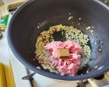 秋の夕飯！マッシュルームと白ネギどっさりのパスタ作り方4写真