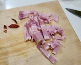 春キャベツとベーコン🥓のペペロンチーノ作り方2写真