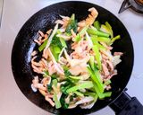小松菜と豚肉の和風スパゲッティ作り方7写真