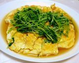 はんぺん入りふわふわ玉子焼き☆豆苗餡かけ作り方6写真