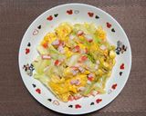 キャベツ🥬と卵🥚のふわとろ中華炒め😃作り方3写真