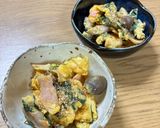 ほうれん草とハムの卵とじ作り方8写真