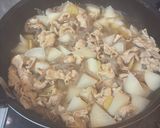 豚バラ大根とこんにゃくの味噌煮作り方7写真