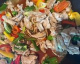簡単夕食主菜・肉料理★豚こまピーマンねぎの酢豚作り方6写真