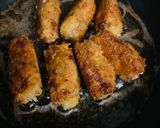 ＼豚肉1枚で！／ミルフィーユチーズカツ作り方6写真