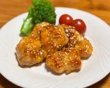簡単!柔らか鶏胸肉の甘辛ごま照り焼き作り方5写真