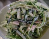 水菜とキュウリのツナマヨ和え作り方4写真
