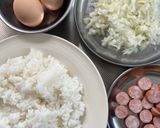 包まない!卵1個のウィンナーオムライス作り方1写真