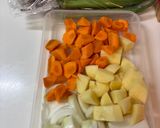 【節約夕食】合挽肉と冷蔵庫の余り野菜のカレー作り方1写真