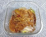 レンチン❢ 豚バラきゃべつピリ辛胡麻だれ作り方4写真