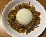 ガツンと旨い！牛肉とにんにくの芽ペッパーライス作り方7写真
