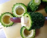 簡単なおつまみ 種ごとゴーヤの一口春巻作り方2写真