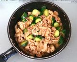 白飯必須☆豚こま&キュウリの旨辛麻婆炒め作り方6写真