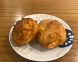 やみつき簡単！海老入り蓮根餅作り方6写真